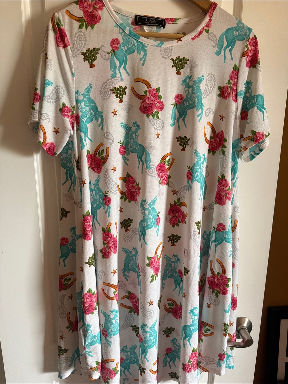 Lucky & Blessed Western Print Dress